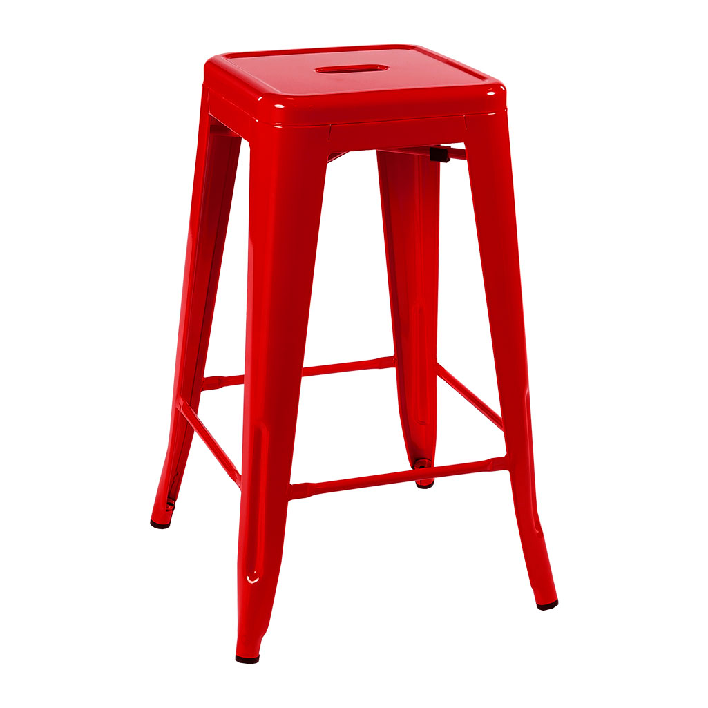 red counter stool tolix